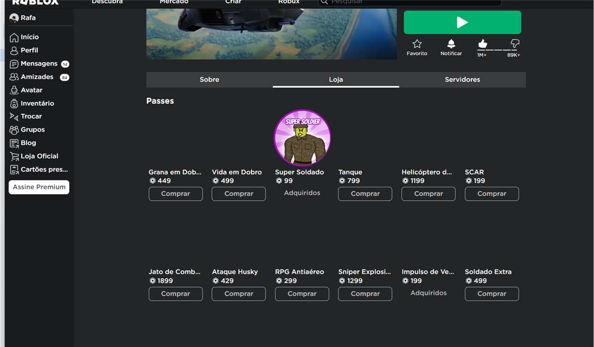Conta roblox 